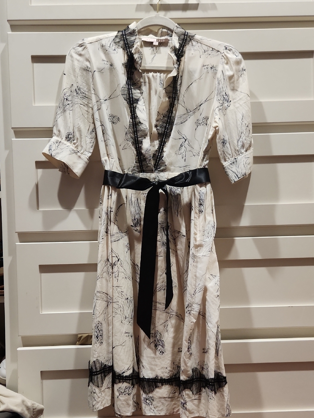Lela Rose dress with lace trim.  Size 2